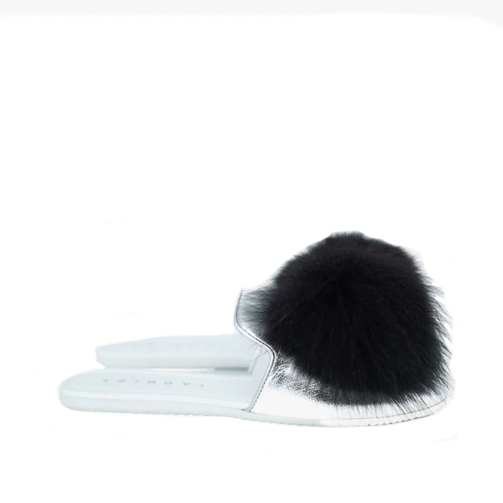 Leather And Fur Mules
