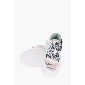 Printed Faux Leather Low Top Sneakers