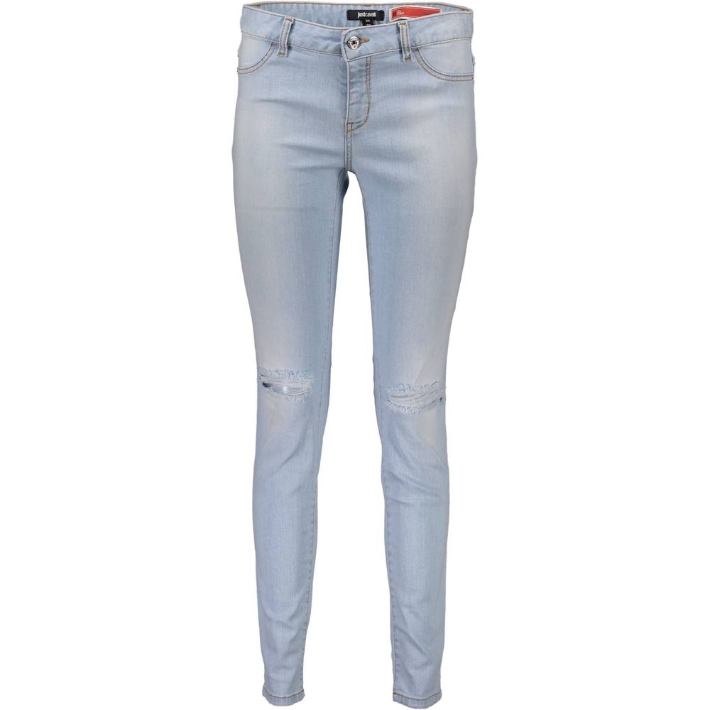 Light Blue Cotton Women Jeans