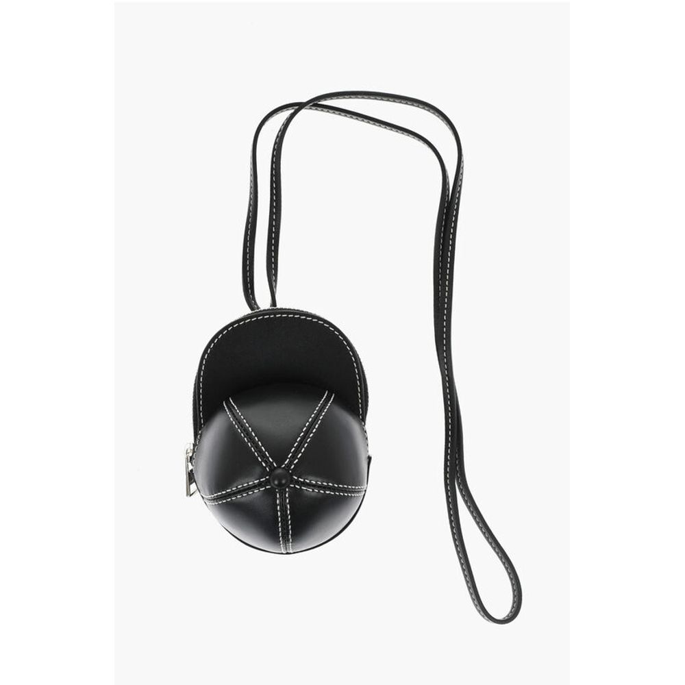 Mini Leather Bag with Baseball Cap Design