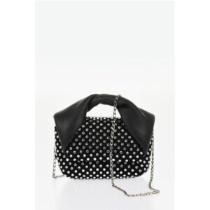 Leather NANO TWISTER Mini Bag Embellished with Rhinestones
