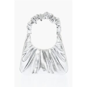 Ruched Metallic Faux Leather GABBI Hobo Bag