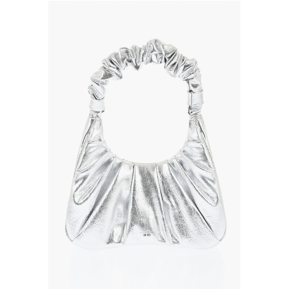Ruched Metallic Faux Leather GABBI Hobo Bag