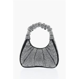 All-Over Strass Satin GABBI Mini Hobo Bag