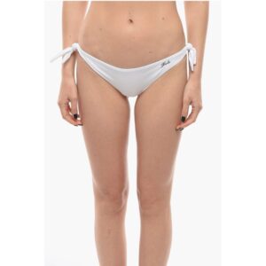 Solid Color Bikini Bottom With Silver Logo
