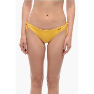 Solid Color Bikini Bottom With Silver Logo