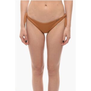 Solid Color Bikini Bottom with Knotted Laces