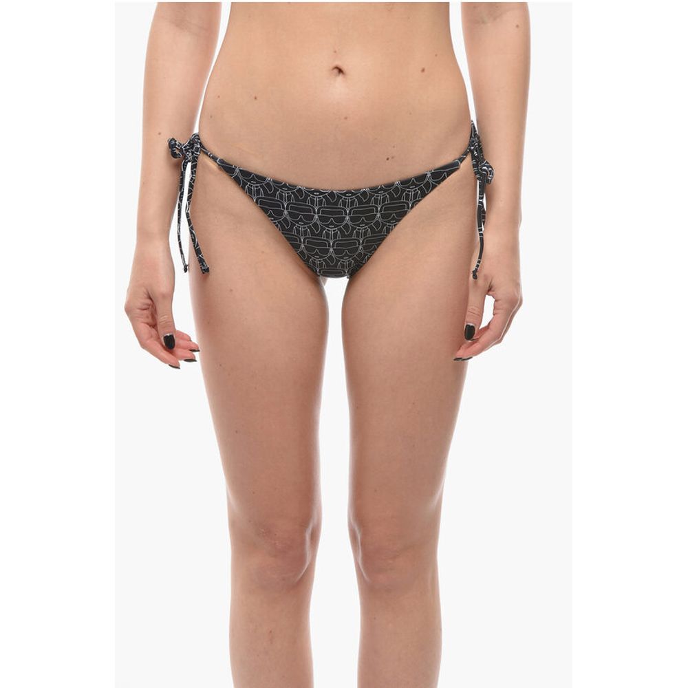 Two-Tone Bikini Bottom with All-Over Iconic Printed