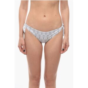All-Over Iconic Printed Bikini Bottom With Knotted Laces