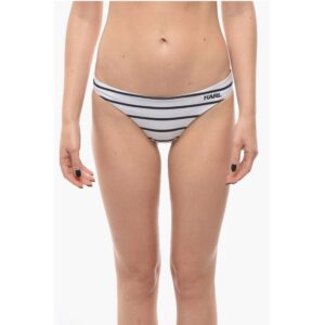 Two-Tone Awning Striped Bikini Bottom