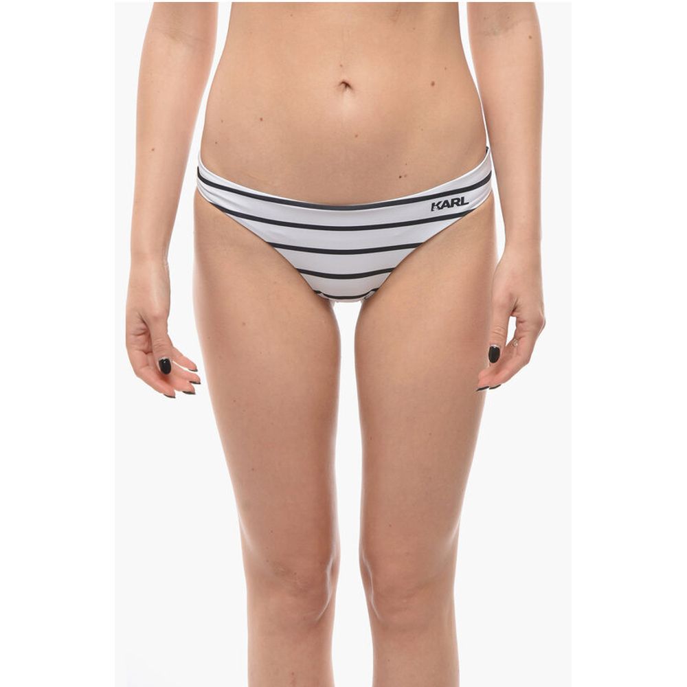 Two-Tone Awning Striped Bikini Bottom
