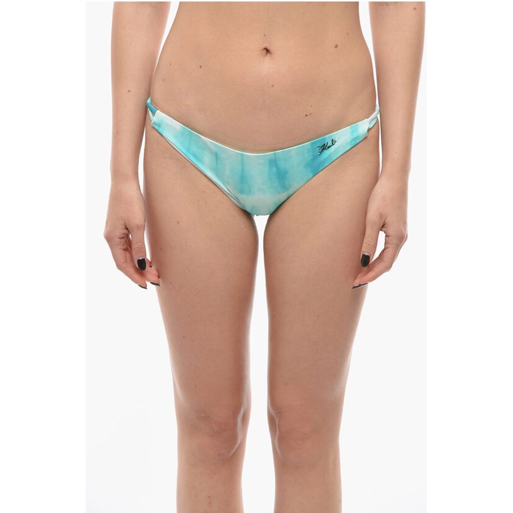 Tie-Dye Effect Bikini Bottom with Cut-Out Details