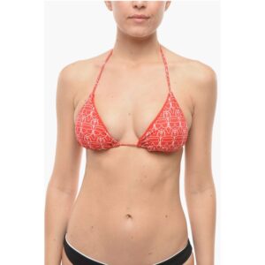 Triangle Bikini Top with All-Over Iconic Print