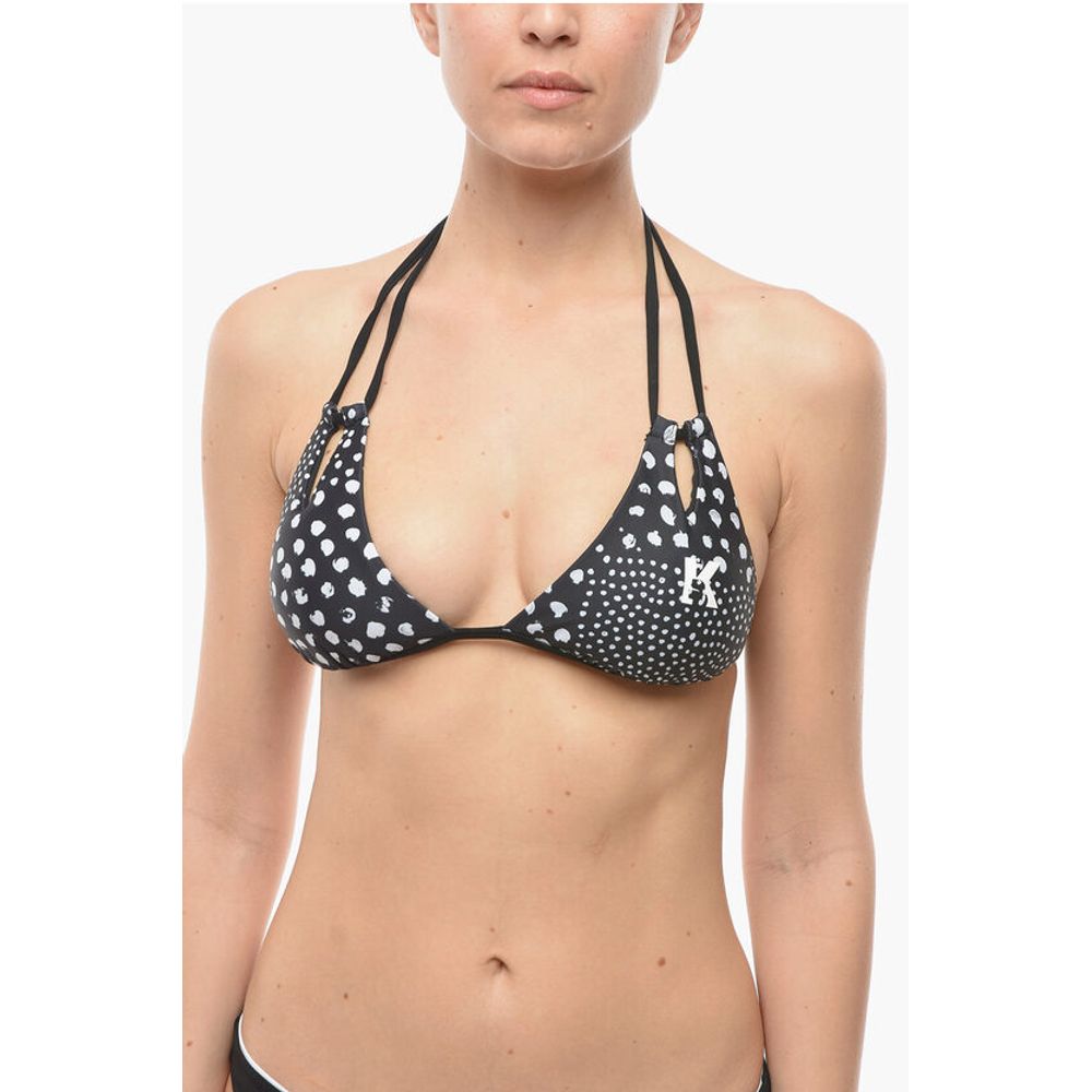 Triangle Bikini Top with Contrasting Details