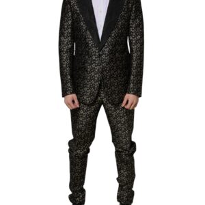 Black Stars Jacquard SICILIA 2 Piece Suit