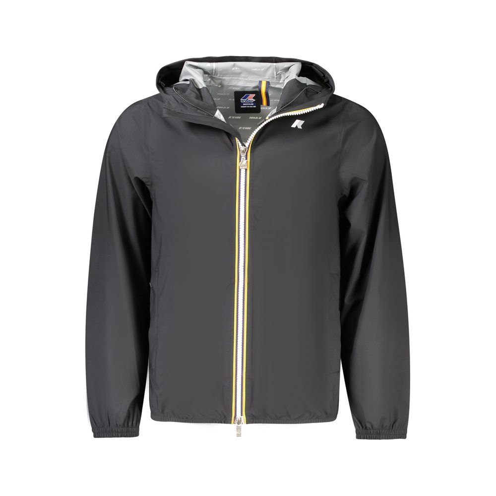 Black Polyester Men Jacket