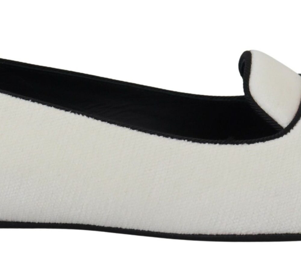 Elegant White Velvet Loafers with Gold Heart Detail
