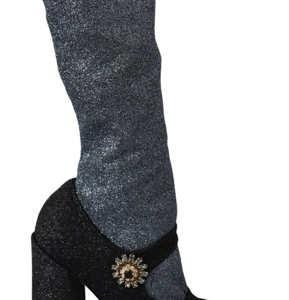 Glamorous Crystal-Embellished Booties