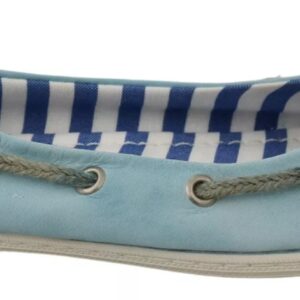Sky Blue Suede Lace Bow Loafers Ballet Flat Shoes