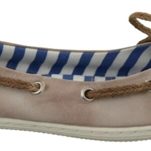 Beige Suede Lace Bow Loafers Ballet Flat Shoes
