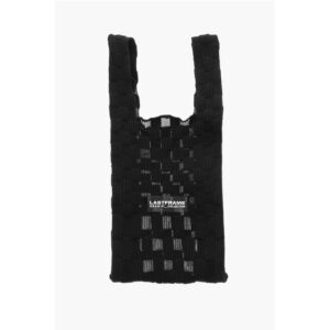 Checked Tote Bag with See-Through Details