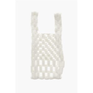 Checked Tote Bag with See-Through Details