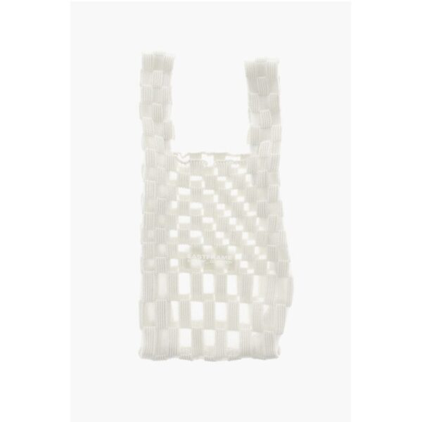 Checked Tote Bag with See-Through Details
