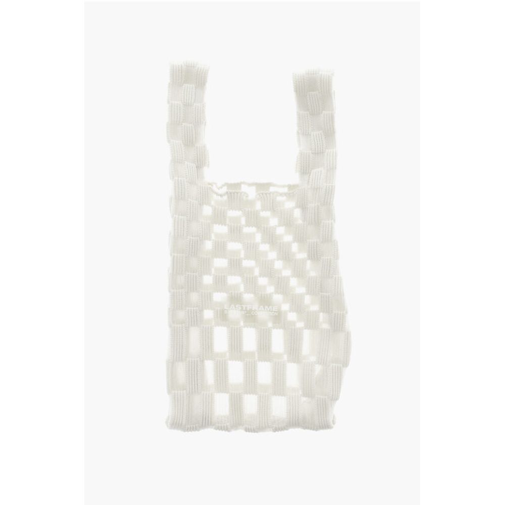 Checked Tote Bag with See-Through Details