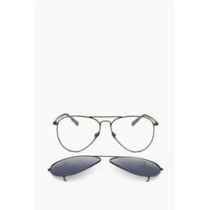KRIS VAN ASSCHE Aviator Sunglasses with Removable Mask
