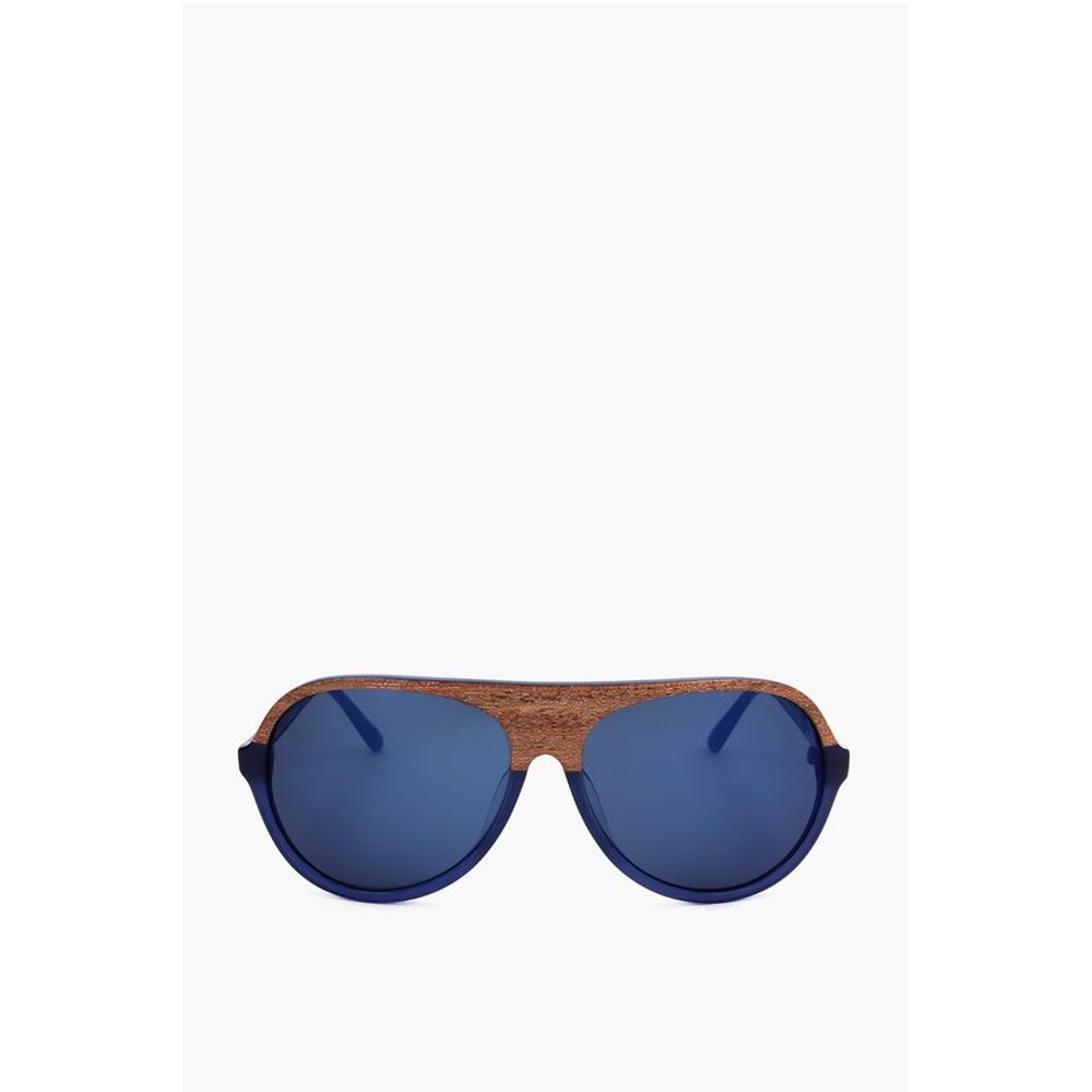 PHILLIP LIM Aviator Sunglasses with Wood Effect Detail