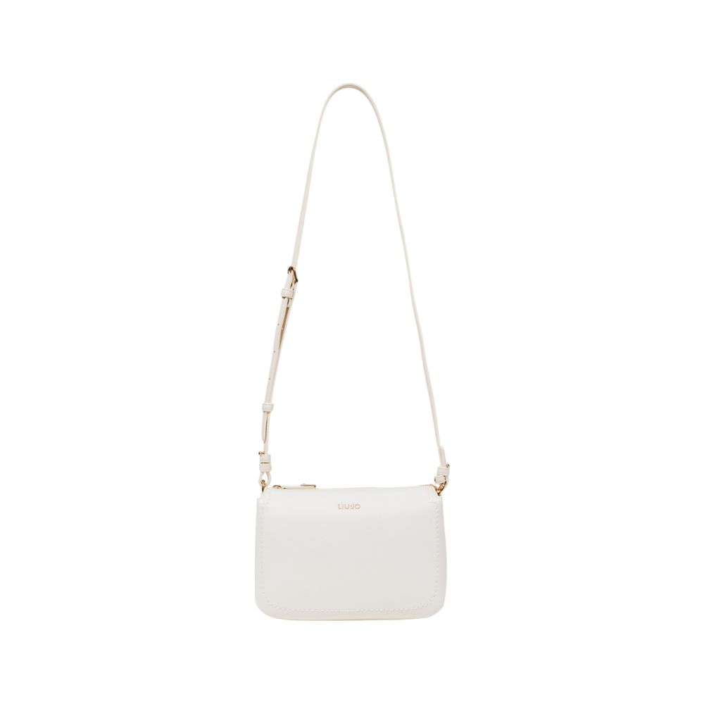 Cream Artificial Leather Handbag