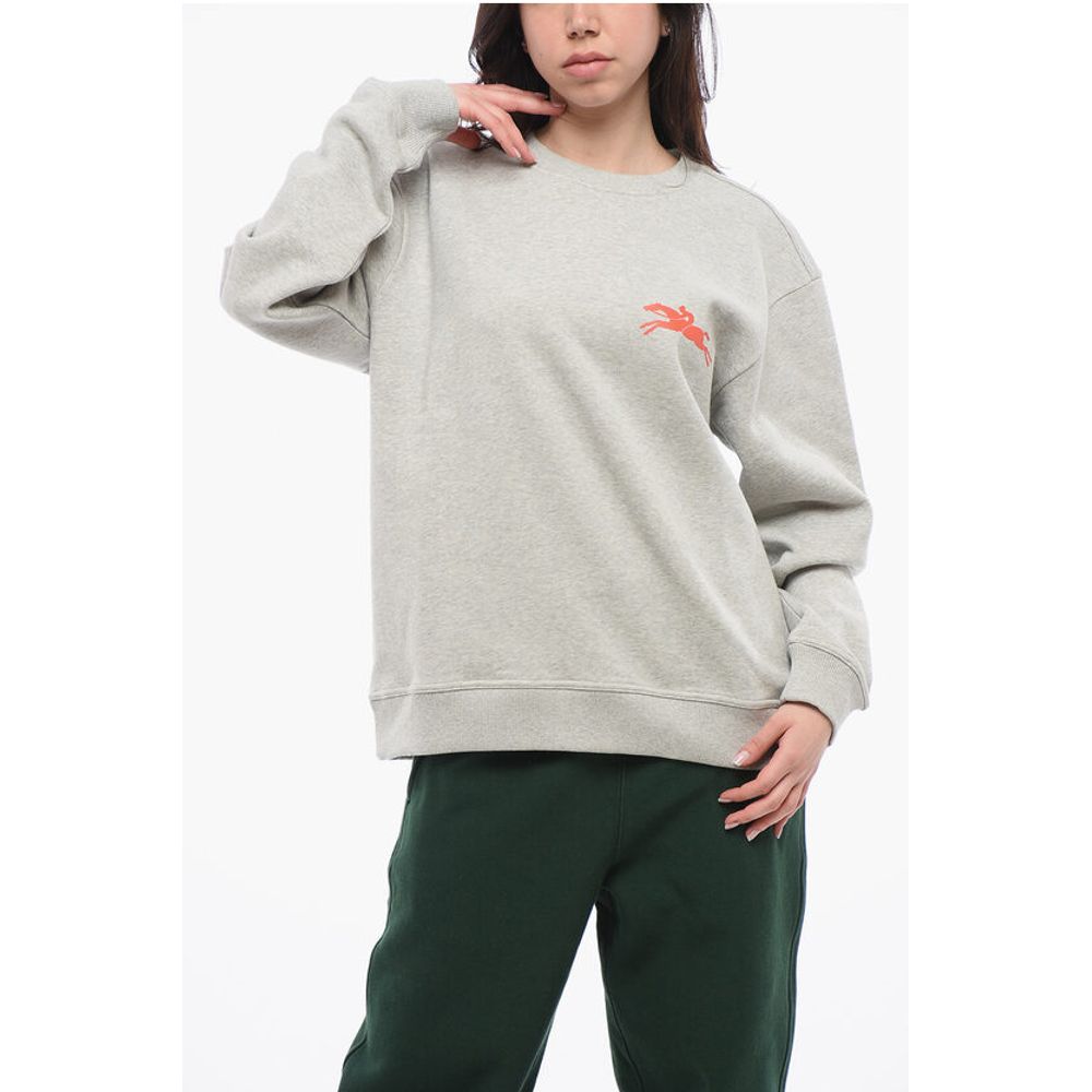 ROBERT INDIANA Fleeced-Cotton Crew-Neck Sweatshirt with Maxi