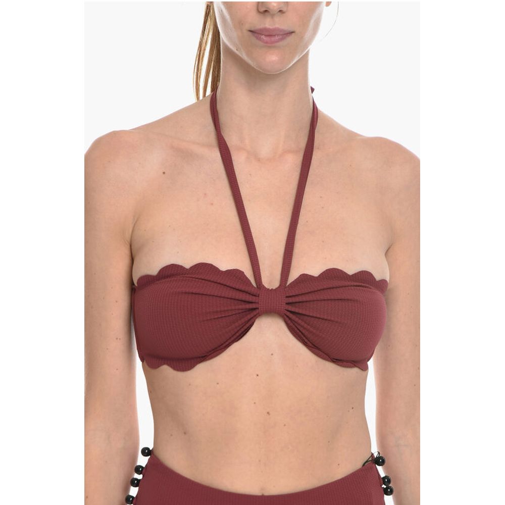 Halterneck CHESAPEAKE Bikini Top with Scalloped Edge