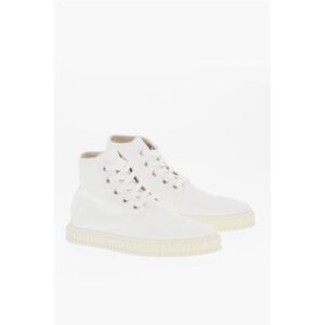 MM22 Solid Color Cotton High-Top Sneakers