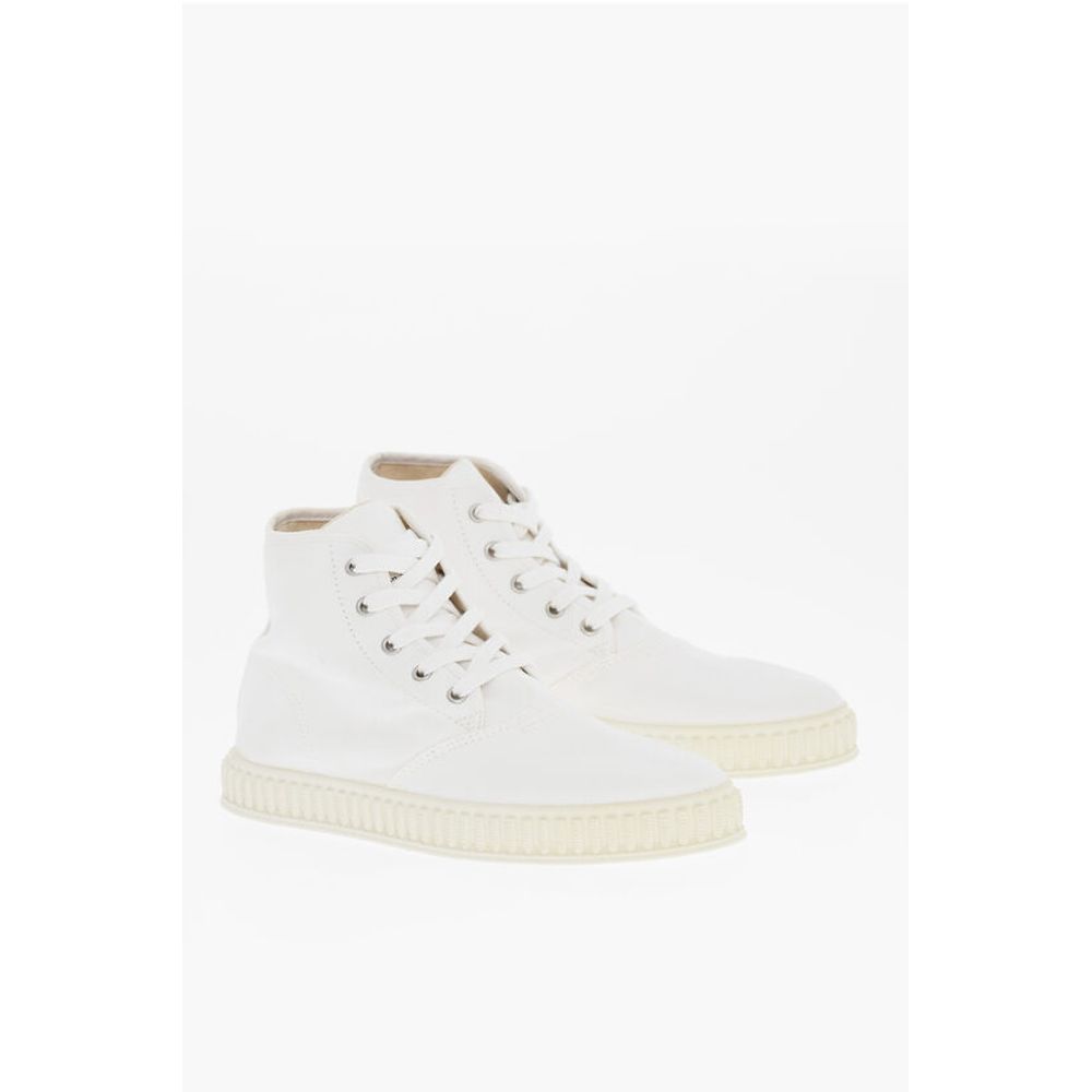 MM22 Solid Color Cotton High-Top Sneakers