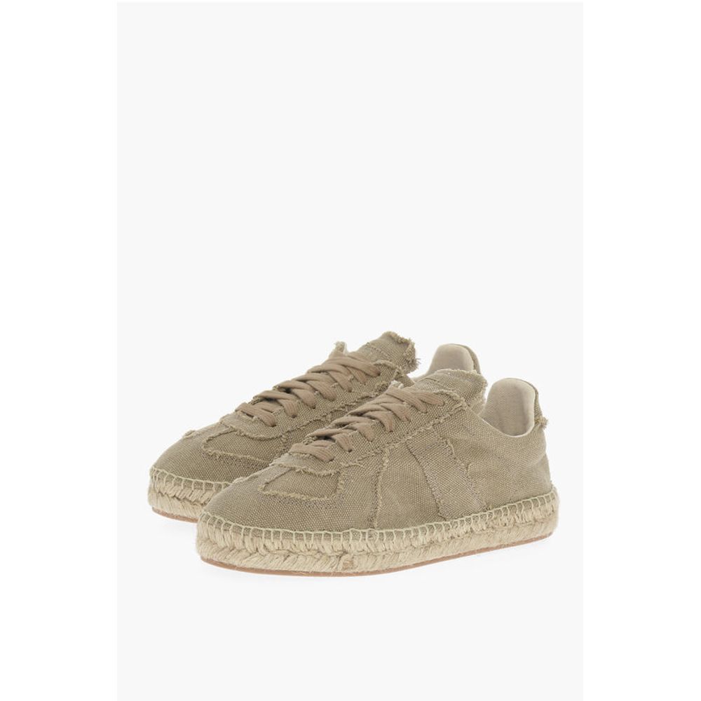 MM22 Cotton Low-Top Sneakers with Jute Sole