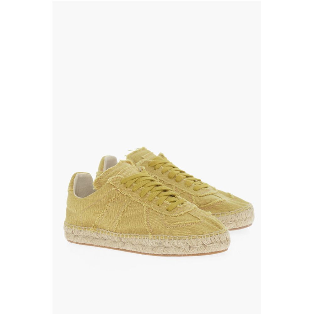 MM22 Canvas Low Top Sneakers with Jute Detail