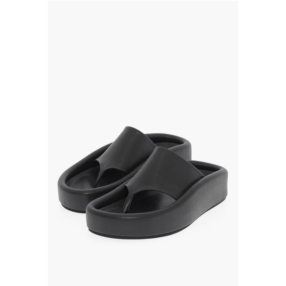 MM6 Faux Leather Thong Sandals