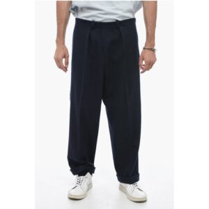 MM10 Single-pleated Wool Blend Chinos Pants