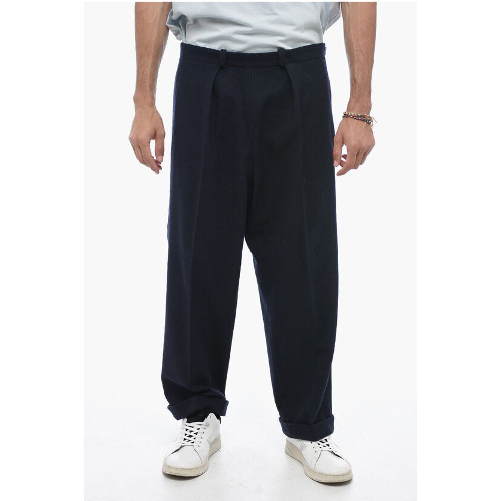 MM10 Single-pleated Wool Blend Chinos Pants