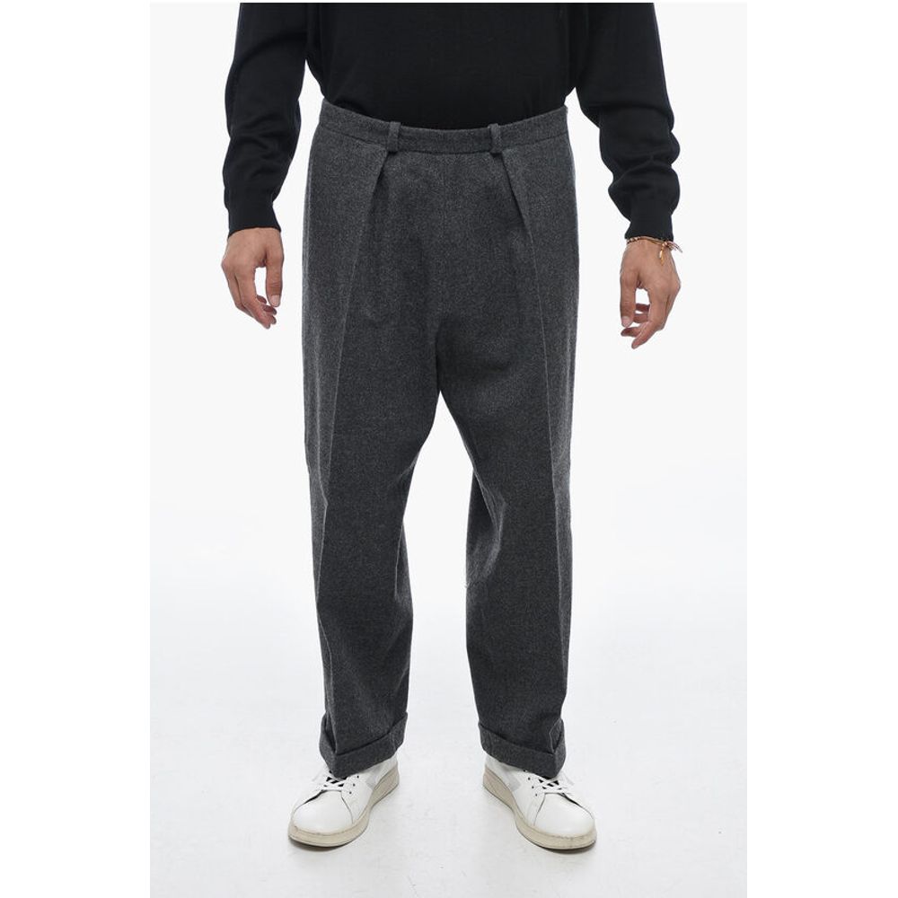 MM10 Single-pleated Wool Blend Chinos Pants