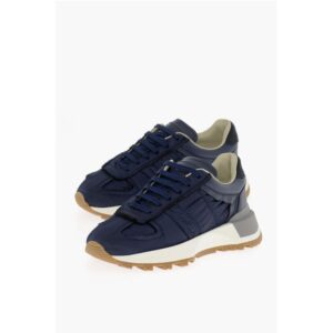 MM22 Lace-up Sneakers with Fringed Detail