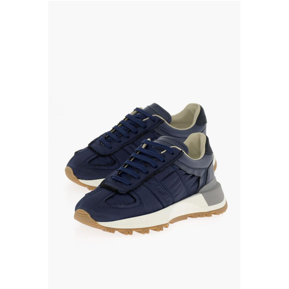 MM22 Lace-up Sneakers with Fringed Detail