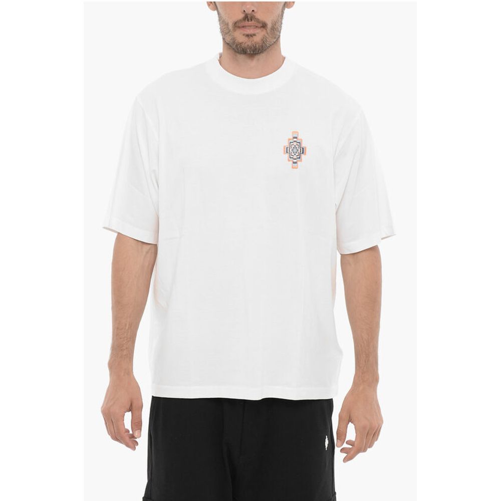 Solid Color OPTICAL CROSS Crew-neck T-Shirt