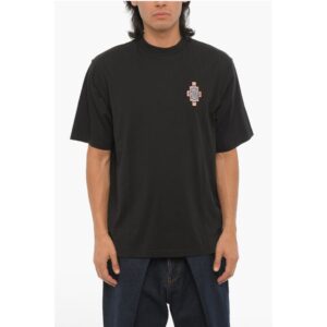 Solid Color OPTICAL CROSS Crew-neck T-Shirt