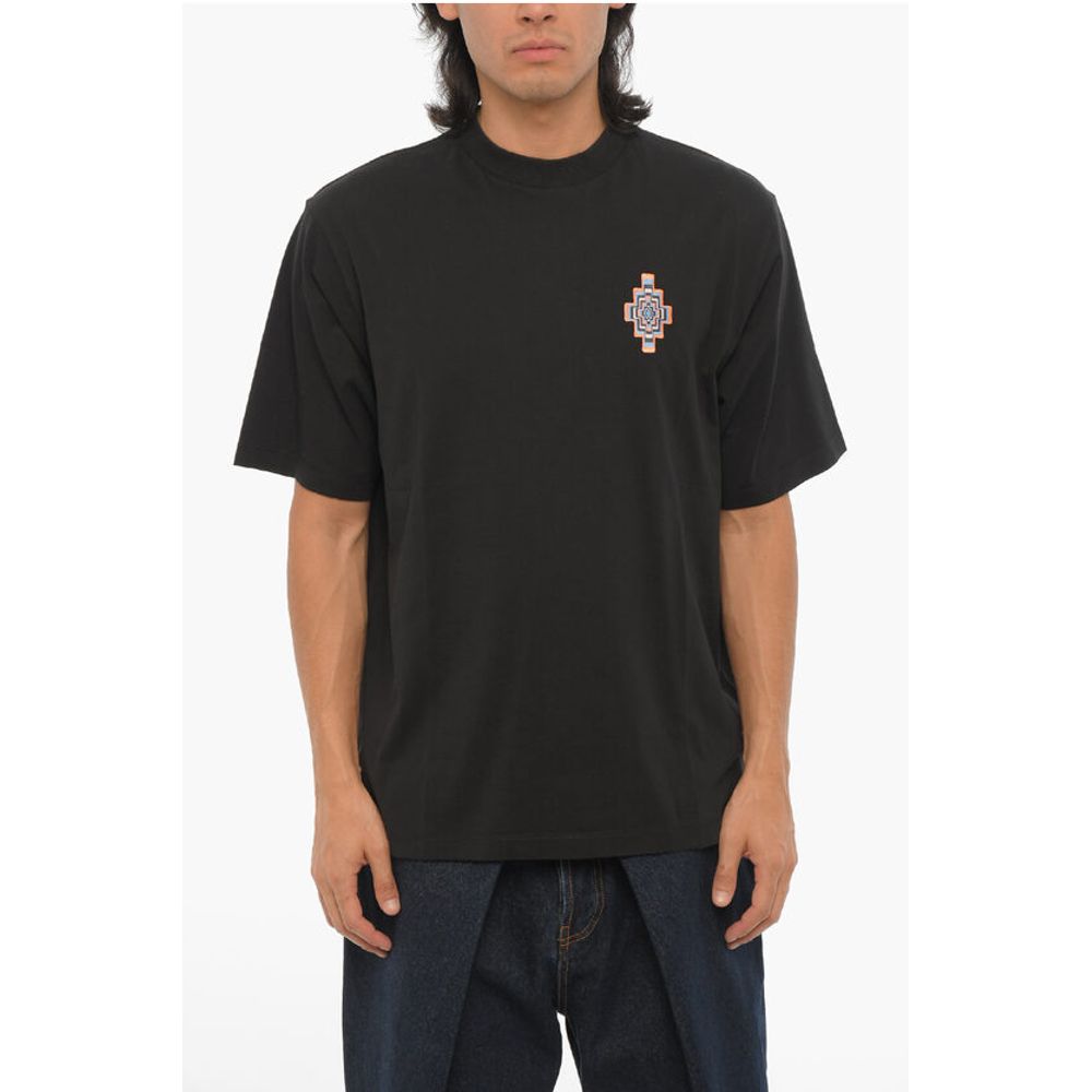 Solid Color OPTICAL CROSS Crew-neck T-Shirt