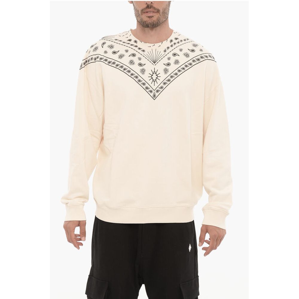 Crew-Neck Sweatshirt with Bandana Motif