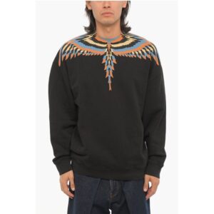 Brushed Cotton OPTICAL WINGS Crew-neck Sweatshirt