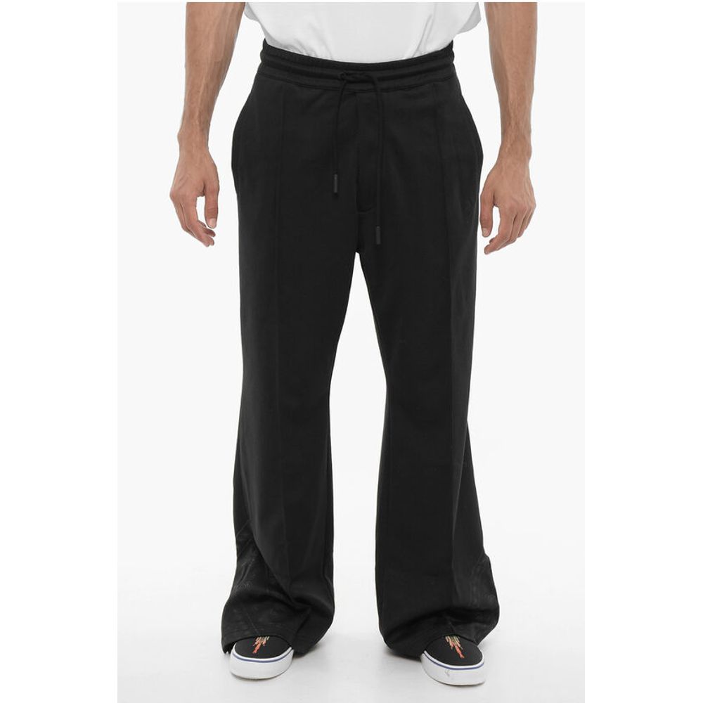 Wide Leg Track Pants with Drawstring Waist