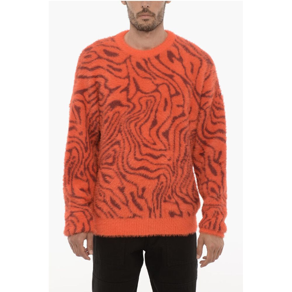Crew-neck Fluffy Sweater